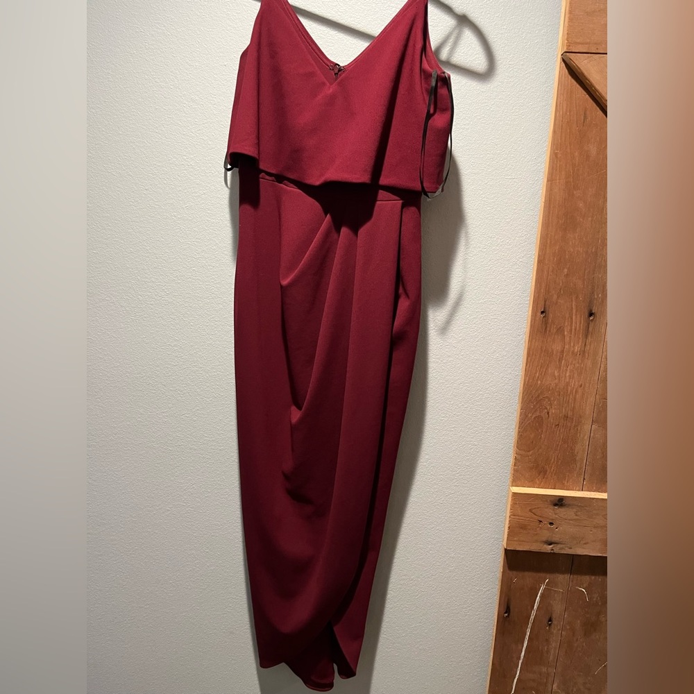 Burgundy midi cocktail dress, NWOT